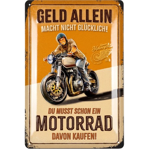 Blechschild retro motorrad - blechschild, retro,