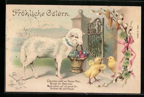 Lamm mit osterküken - osterküken, zum