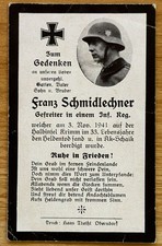 Sterbebild Wk2 Ostermieting Braunau Gefreiter 6 Komp Inf Regt 437 	AK-Schejch, K
