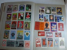 Altes Reklamemarken-Album mit über "1100 Marken" auf 59 Seiten