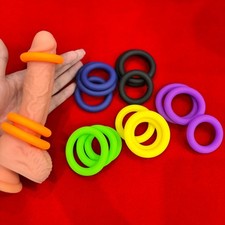 Ballstretcher Silikon Ring Super starke elastische härtere Penis Ring für Männer