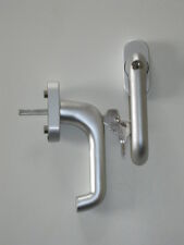 Angebot 5 Stück Q - Fenstergriff abschliessbar Alu F1 silber Nocken 10 mm