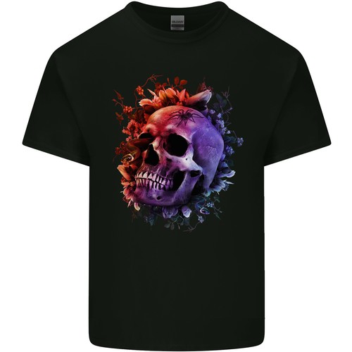 Totenkopf mit spinne blumen - mit,