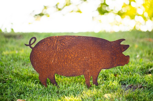 Gartenstecker schwein ferkel - gartenstecker,