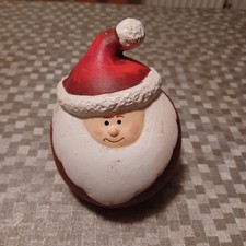 Weihnachtsmann  Keramik  rot