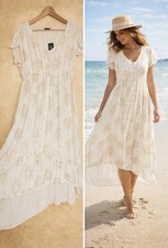 Kleid Maxikleid Boho Gold