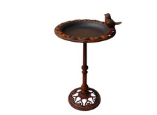 Vogeltränke Futterschale auf Fuß Vogelbad Nostalgie Rost Landhausstil Vögel