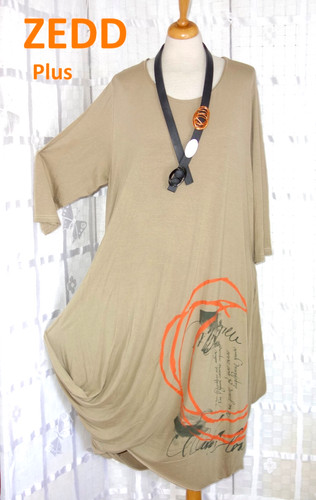 Zedd plus designer - kleid, braun