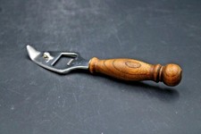 WMF Burgund Cromargan Flaschenöffner Dosenöffner aus Edelstahl mit Holzgriff 