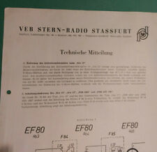 VEB Stern Radio Stassfurt Technische Mitteilung Iris 12 17 FSR 4301 (M)