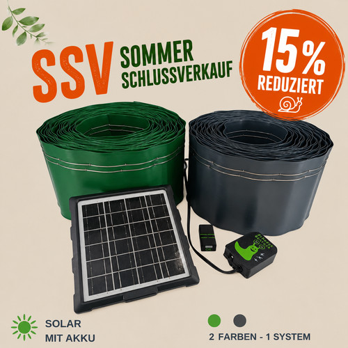 Elektrischer schneckenzaun mit - schneckenzaun,
