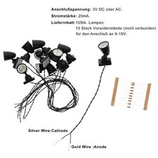 10 Stk. Modell Spur G / 1 LED
