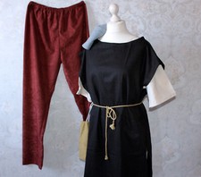 Bauer Gr 52 historisches Kostüm Mittelalter Hose Hemd Kasak Mütze Handarbeit