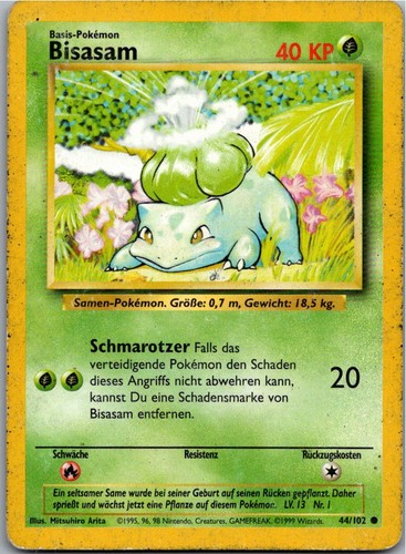 Pokémon bisasam 102 base - pokémon,