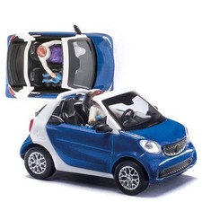 Busch 50779 Smart For2 Cabrio 2015 Fahrerin/Kindersitz, 1:87 / H0