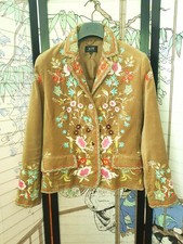Damen Vintage-Samtjacke mit