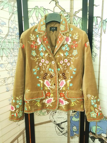 Damen vintage samtjacke - vintage-samtjacke, mit