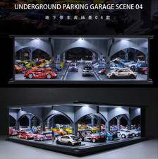 Diorama 1:64 Untergrund Garage Modell LED Lichit Parkplatz Modell Display Case