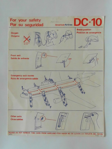 Safety card american airlines - safety,