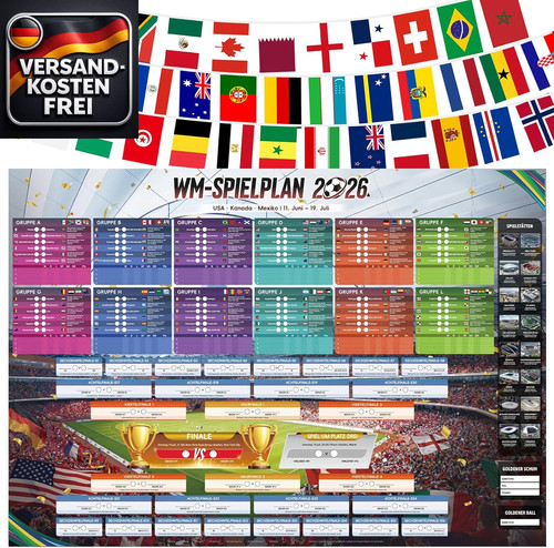 Fußball deko poster mit - fußball, wm