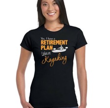 Kajak Pension Plan Damen Lustiges Kayakfahren T-Shirt Kanu Kanufahren Paddel