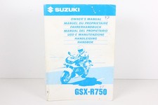 Suzuki GSX-R750 Betriebsanleitung Fahrerhandbuch W Modelljahr 1998-