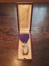WW1 Antike Ehrenmedaille 1914  silberne Palmen Ordre des Palmes Académiques Etui