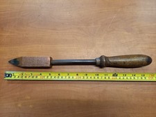 Vintage großer Kupferkopf Lötkolben Holzgriff Ex Vintage Zustand