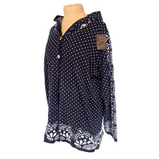 Jacquard strickjacke marine - strickjacke,