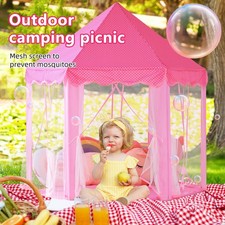 Märchenzelt mit LED-Lichtern & Spitze – Großes Kinderspielhaus für Mädchen