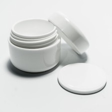 50ml Leertiegel Cremedose Geldose Leer Gel Dose Tiegel Cremetiegel Weiß 