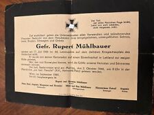 Todesanzeige WK II  1944