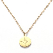 DAMEN KETTE KOMPASS SILBER