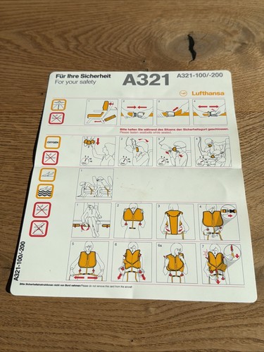 Safety card lufthansa - safety,