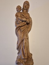 Holzfigur Madonna  Maria mit Jesus Kind Mutter Gottes 35 cm Wandfigur