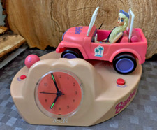 Rarität vintage Barbie Wecker Uhr Mattel Zeon von 1995 Pink Buggy sprechende Uhr