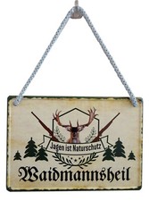 Jäger Blechschild Jagen ist