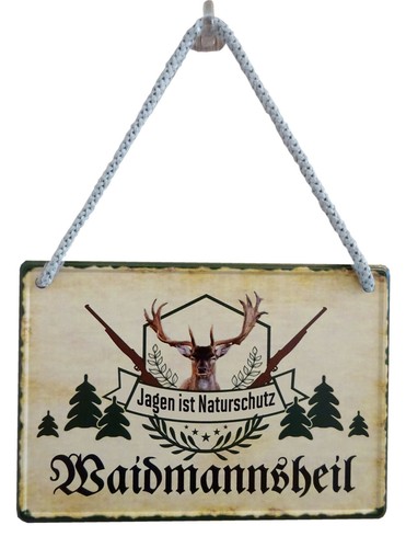 Jäger blechschild jagen ist - blechschild,