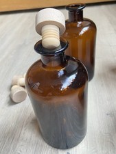 4 Glasflaschen mit Korken zum befüllen 50 cl 36 mm braun