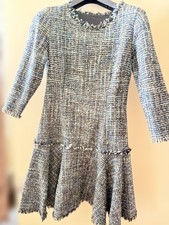 PRADA Kleid Muster blau grau