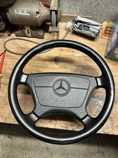 Original 39cm Leder-Lenkrad für Mercedes W124 W140 W202 W210, guter Zustand