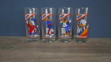 4x Vintage Trink Fanta Walt Disney Gläser Set 0,3l Donald Duck Goofy 80er RAR!
