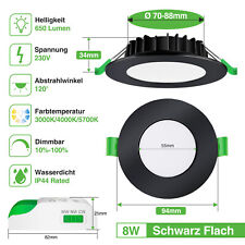 LED Einbaustrahler 8W/10W CCT Dimmbar Decken Einbau Spot Leuchte Flach Bad Küche