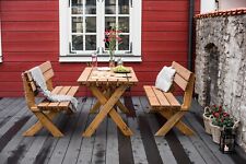 3-teilige massive Sitzgruppe