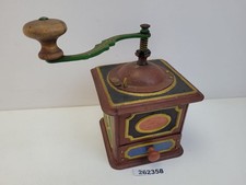 Kaffeemühle Kurbel Blech Holz