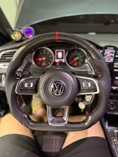 Carbon Lenkrad Rot Leder für