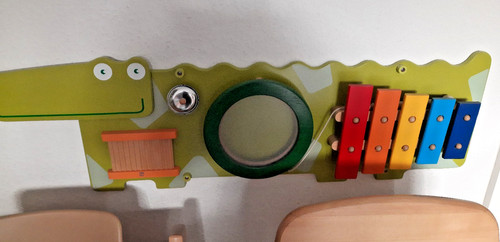 Krokodil wandspiel aus holz - ,
