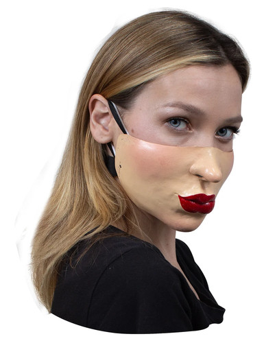 Sexy kussmund halbmaske aus - sexy,