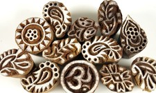 Indischer Textilstempel, Holz