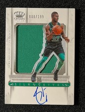 Semi Ojeleye /199 Silhouettes Rookie AUTO Jersey 2017-18 Panini Crown Royale